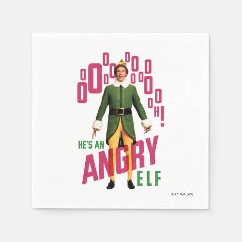 Buddy the Elf  Hes an Angry Elf Napkins