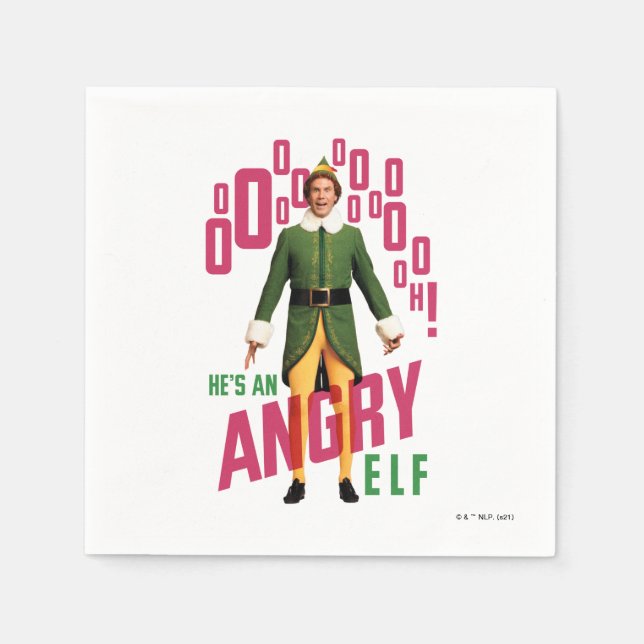 Buddy the Elf | He's an Angry Elf Napkins (Front)