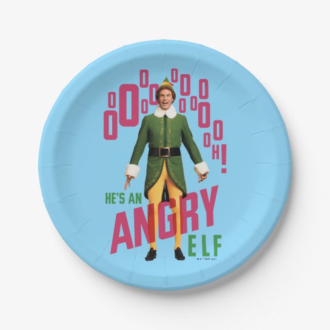 Buddy the Elf | He's an Angry Elf Paper Plates (Front)