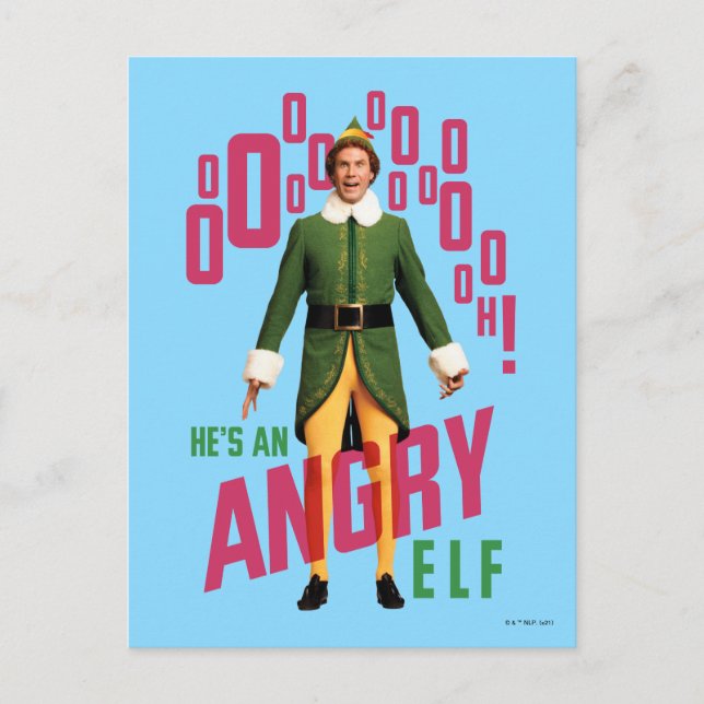 Buddy the Elf | He's an Angry Elf Postcard (Front)