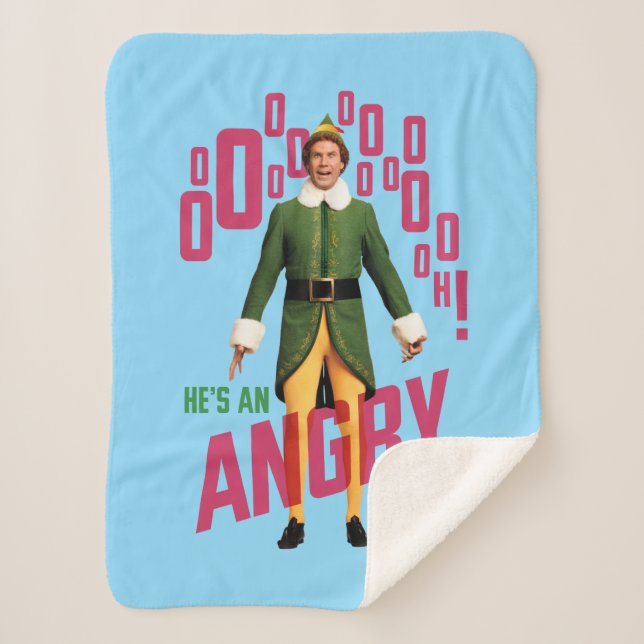 Buddy the Elf | He's an Angry Elf Sherpa Blanket (Front)