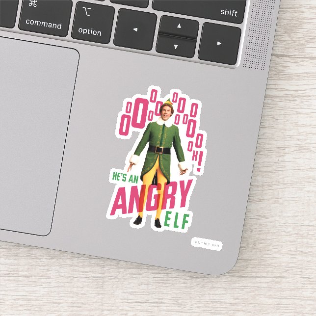 Buddy the Elf | He's an Angry Elf Sticker (Detail)