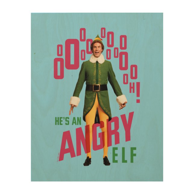Buddy the Elf | He's an Angry Elf Wood Wall Art (Front)