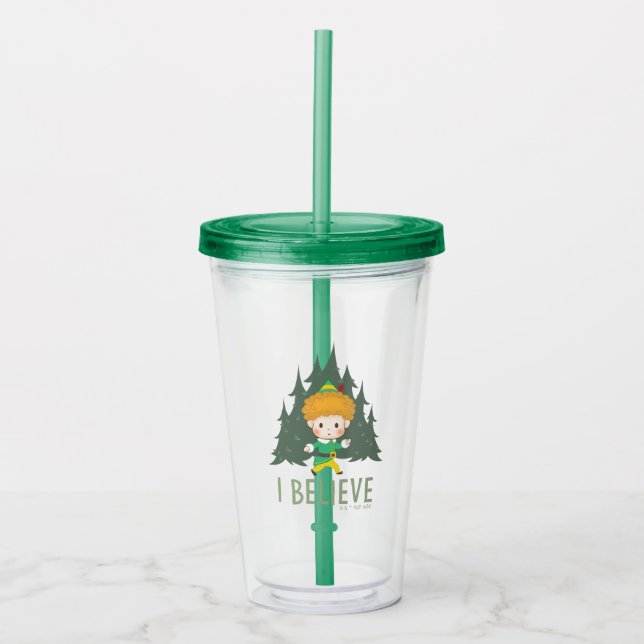 Buddy the Elf I Believe Acrylic Tumbler (Front)