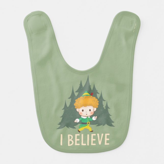 Buddy the Elf I Believe Baby Bib (Front)