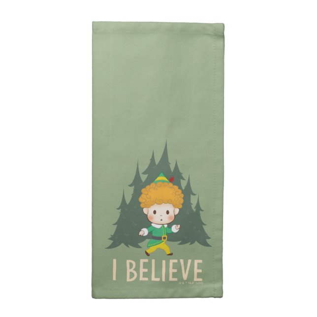 Buddy the Elf I Believe Cloth Napkin (Half Fold)