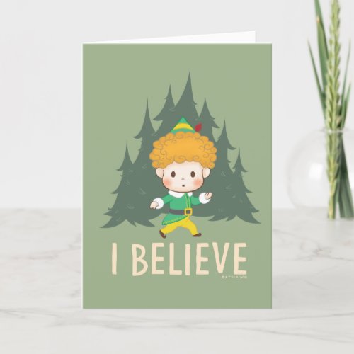 Buddy the Elf I Believe Holiday Card