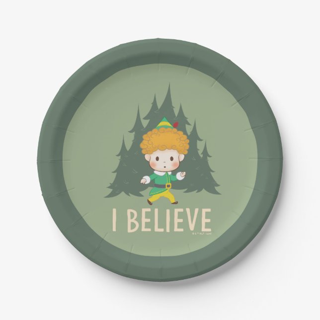 Buddy the Elf I Believe Paper Plates (Front)