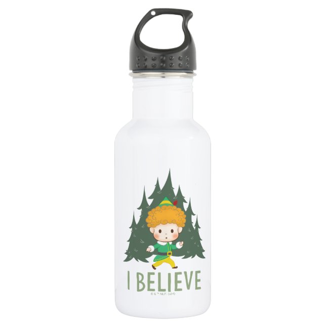 Buddy the Elf I Believe Stainless Steel Water Bottle (Front)