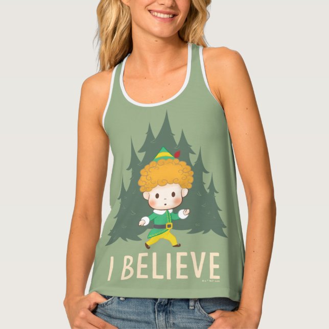 Buddy the Elf I Believe Tank Top (Front)