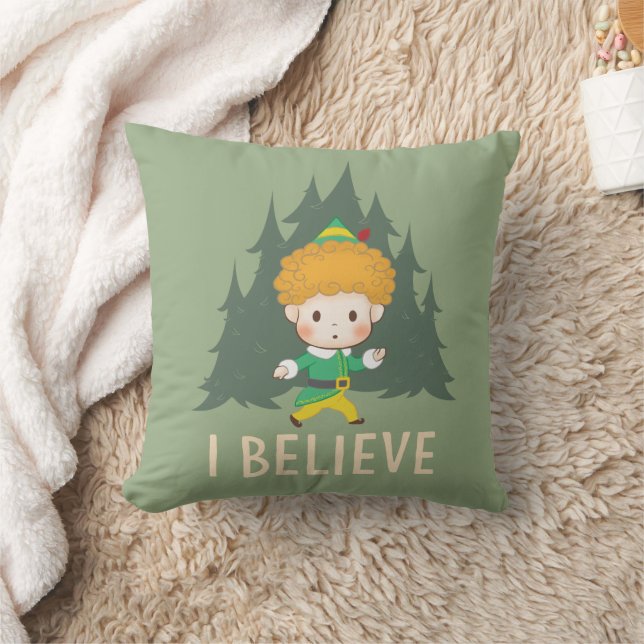 Buddy the Elf I Believe Throw Pillow (Blanket)