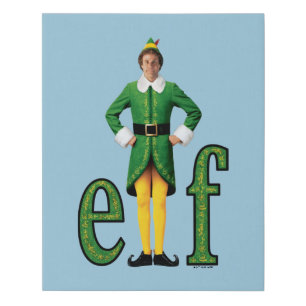 Buddy the Elf Movie Logo Faux Canvas Print