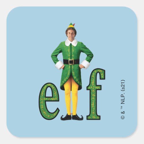 Buddy the Elf Movie Logo Square Sticker
