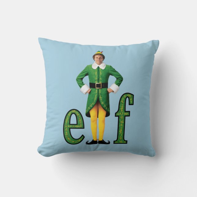 Buddy the Elf Movie Logo Throw Pillow (Front)