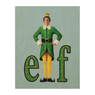 Buddy the Elf Movie Logo Wood Wall Art