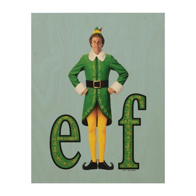 Buddy the Elf Movie Logo Wood Wall Art (Front)