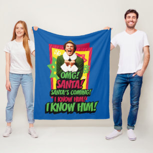 Buddy the Elf OMG! Santa! Fleece Blanket