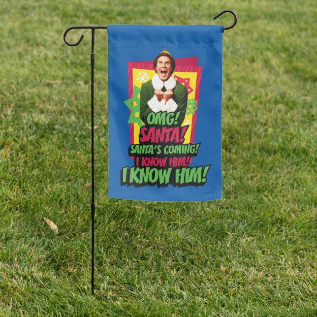 Buddy the Elf | OMG! Santa! Garden Flag (In SItu)