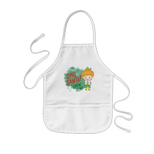 Buddy the Elf OMG Santa I Know Him Kids Apron