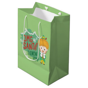 Buddy the Elf OMG Santa! I Know Him! Medium Gift Bag
