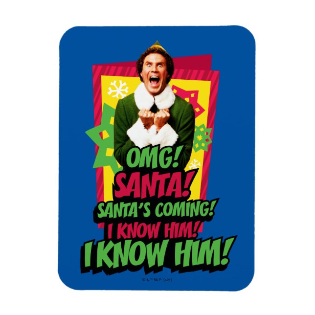 Buddy the Elf | OMG! Santa! Magnet (Vertical)
