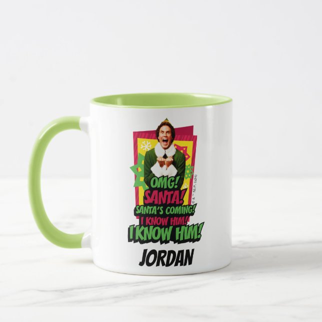 Buddy the Elf | OMG! Santa! Mug (Left)