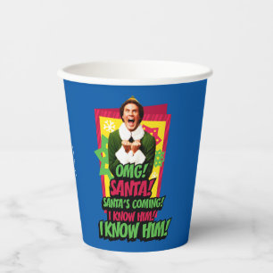 Buddy the Elf OMG! Santa! Paper Cups