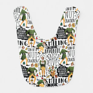 Buddy the Elf Quote Pattern Baby Bib