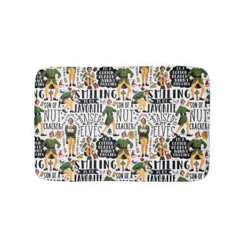 Buddy the Elf Quote Pattern Bath Mat