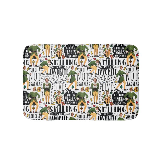 Buddy the Elf Quote Pattern Bath Mat (Front)