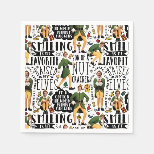 Buddy the Elf Quote Pattern Napkins