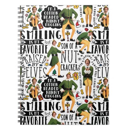 Buddy the Elf Quote Pattern Notebook