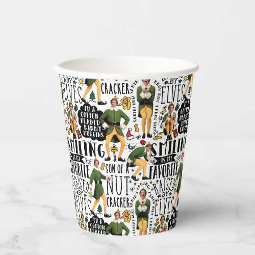 Buddy the Elf Quote Pattern Paper Cups