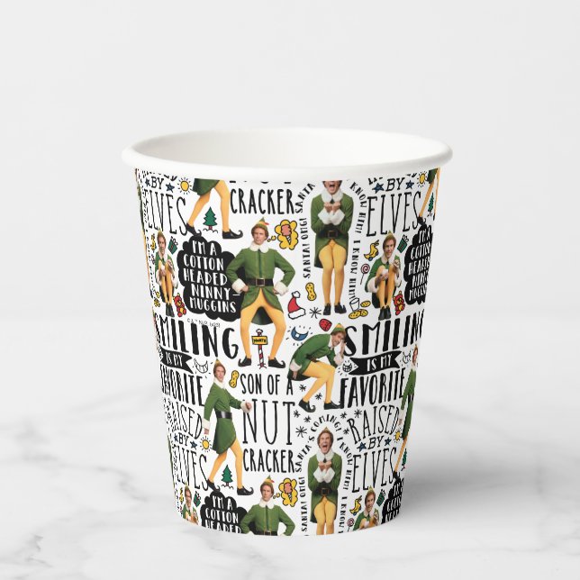 Buddy the Elf Quote Pattern Paper Cups (Front)