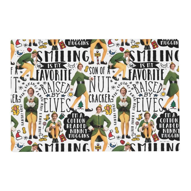 Buddy the Elf Quote Pattern Placemat (Back)