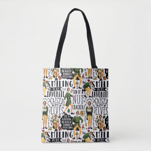 Buddy the Elf Quote Pattern Tote Bag