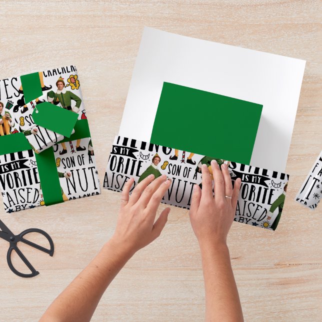 Buddy the Elf Quote Pattern Wrapping Paper Sheets