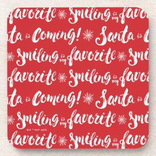 Buddy the Elf   Smiling is my Favorite Pattern Beverage Coaster