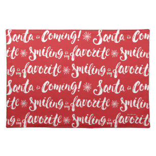 Buddy the Elf   Smiling is my Favorite Pattern Cloth Placemat