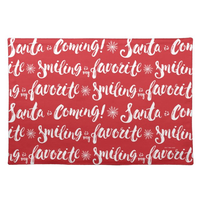 Buddy the Elf | Smiling is my Favorite Pattern Cloth Placemat (Front)