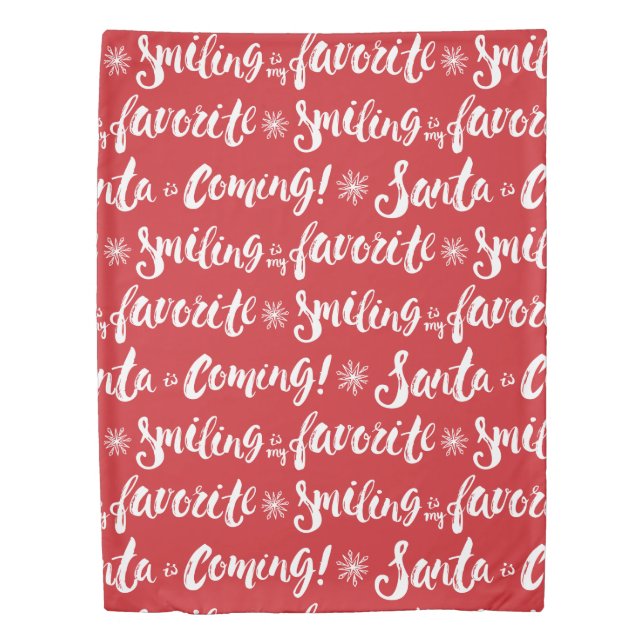 Buddy the Elf | Smiling is my Favorite Pattern Duvet Cover (Front)