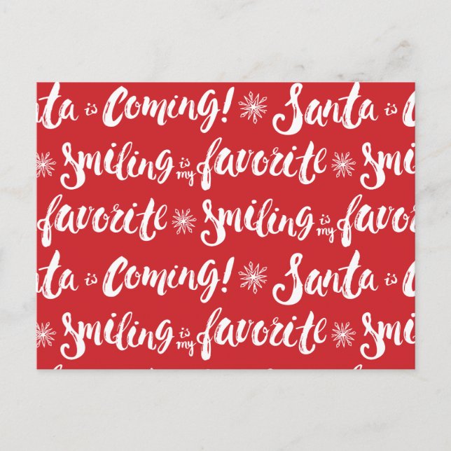 Buddy the Elf | Smiling is my Favorite Pattern Postcard (Front)