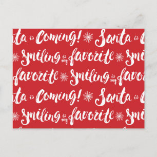 Buddy the Elf Smiling is my Favorite Pattern Postcard