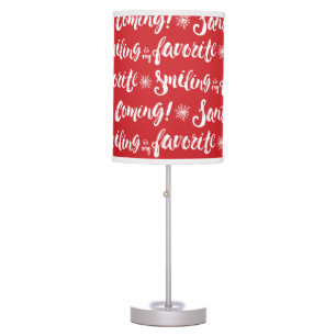 Buddy the Elf   Smiling is my Favorite Pattern Table Lamp