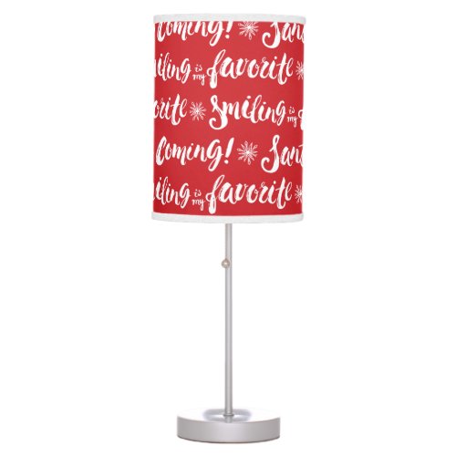 Buddy the Elf  Smiling is my Favorite Pattern Table Lamp