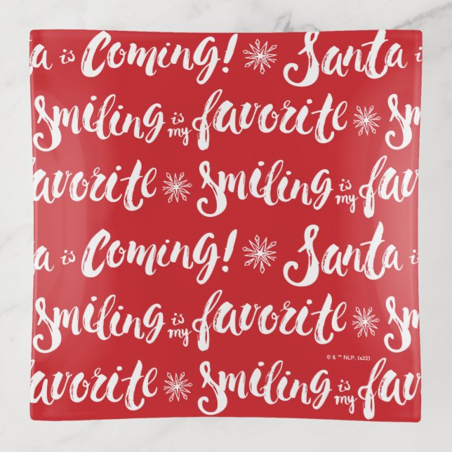 Buddy the Elf | Smiling is my Favorite Pattern Trinket Tray (Front)