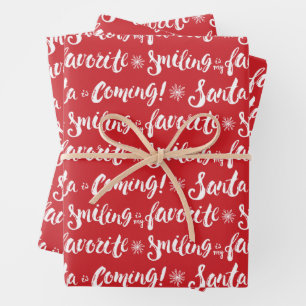 Buddy the Elf Smiling is my Favorite Pattern Wrapping Paper Sheets