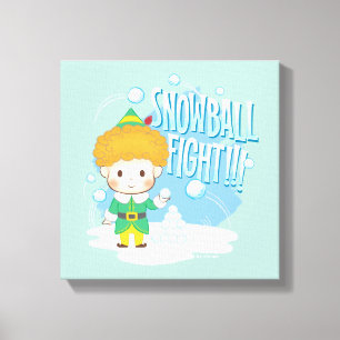 Buddy the Elf Snowball Fight! Canvas Print