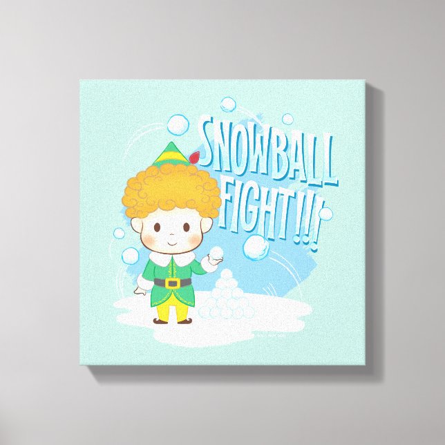 Buddy the Elf Snowball Fight! Canvas Print (Front)