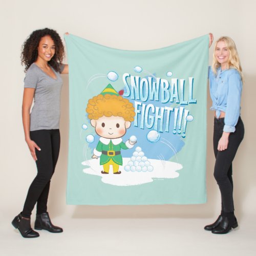 Buddy the Elf Snowball Fight Fleece Blanket